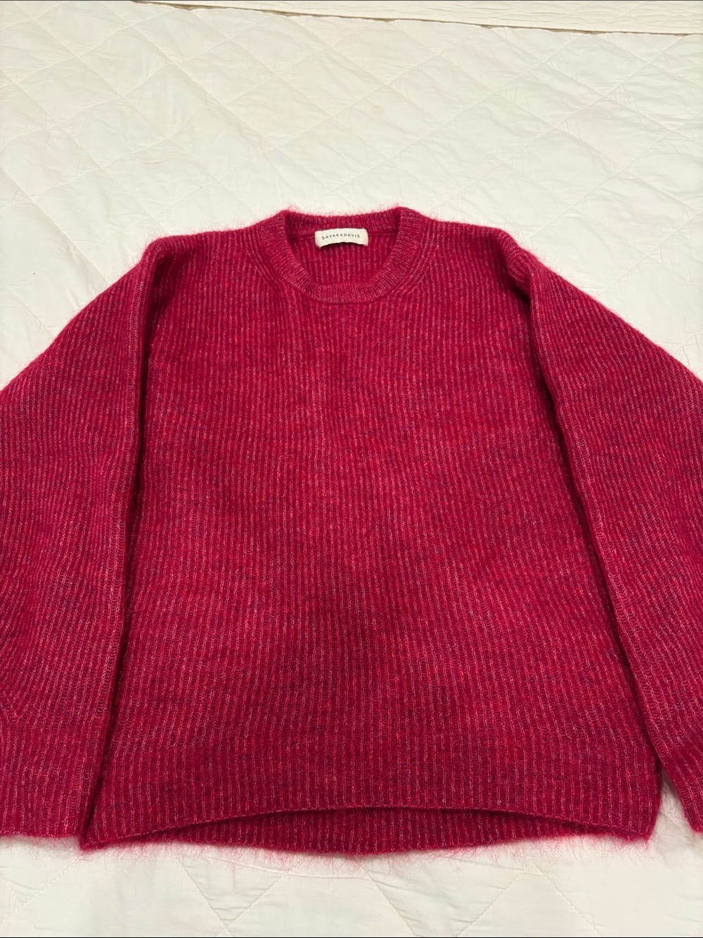 Sayaka Davis Raglan Sweater in Raspberry/Dark Pink - Picture 5 of 7